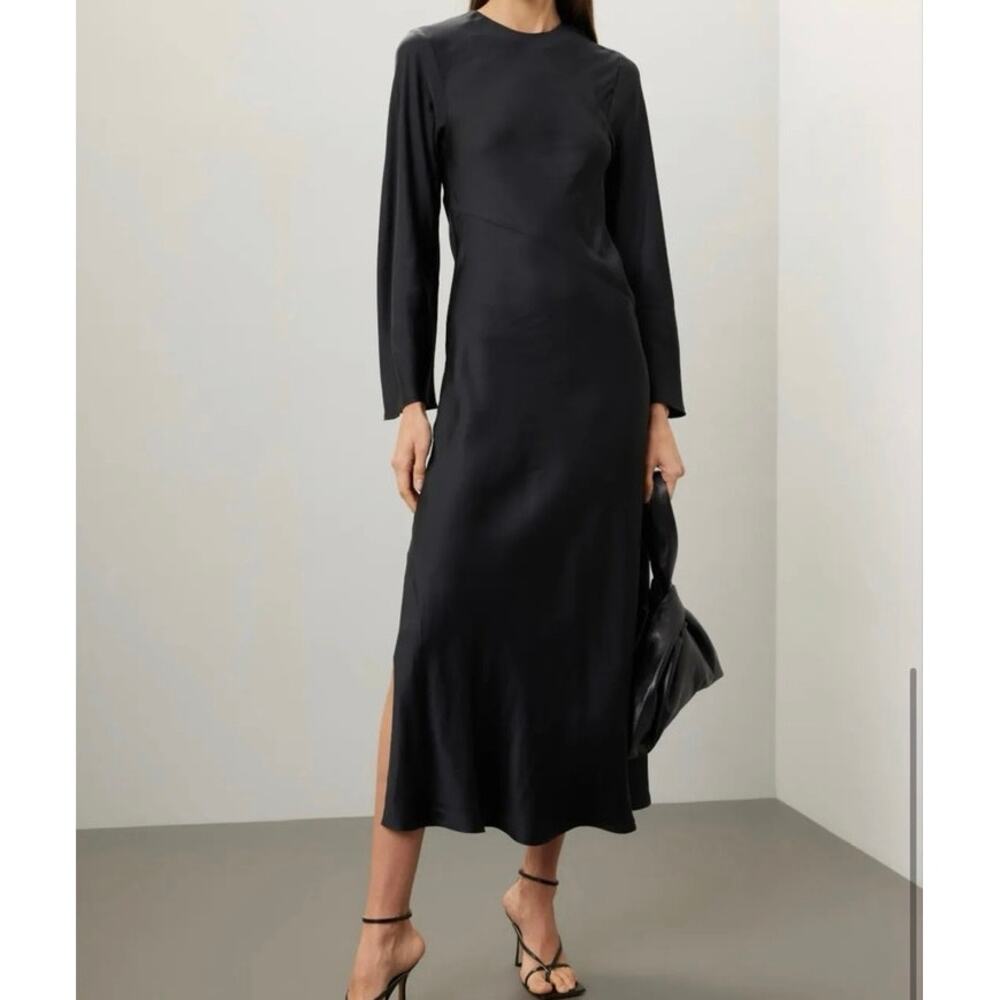 Samsøe Madeleine black long sleeve Dress Medium